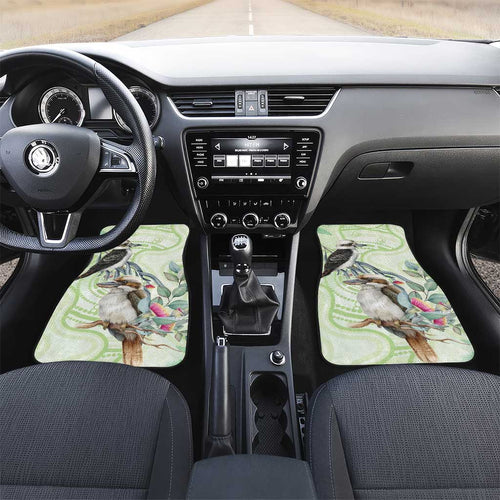 Australia Gumtree And Kookaburra Car Mats Aboriginal Art - Watercolor Style