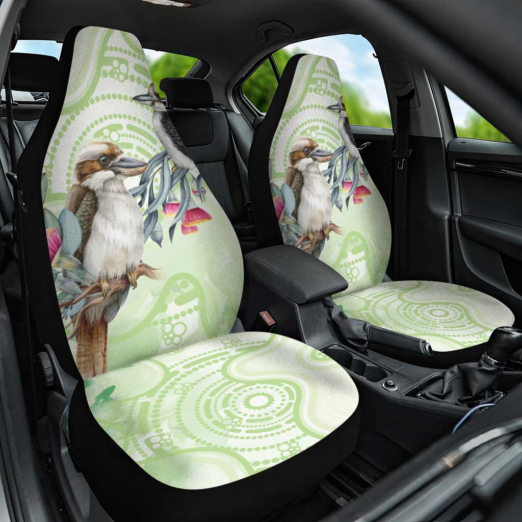 Australia Gumtree And Kookaburra Car Seat Cover Aboriginal Art - Watercolor Style