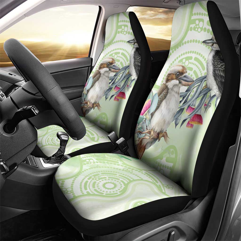 Australia Gumtree And Kookaburra Car Seat Cover Aboriginal Art - Watercolor Style