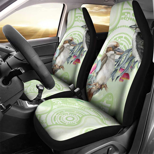 Australia Gumtree And Kookaburra Car Seat Cover Aboriginal Art - Watercolor Style