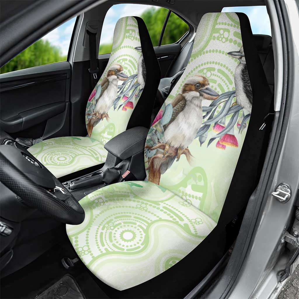 Australia Gumtree And Kookaburra Car Seat Cover Aboriginal Art - Watercolor Style