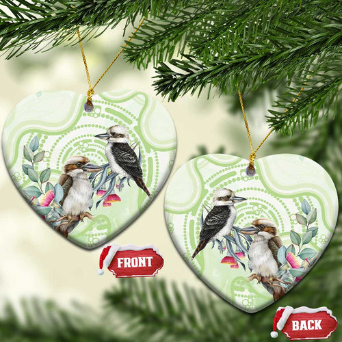 Australia Gumtree And Kookaburra Ceramic Ornament Aboriginal Art - Watercolor Style