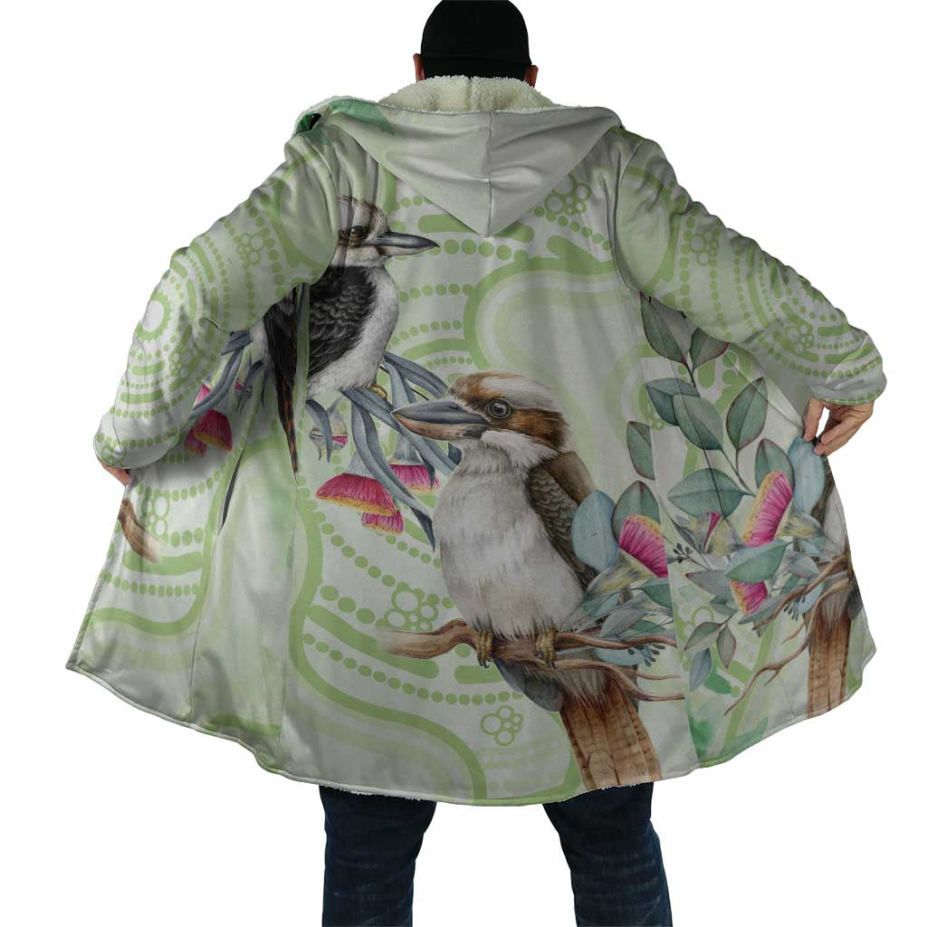 Australia Gumtree And Kookaburra Cloak Aboriginal Art - Watercolor Style - Aussie Hoodie