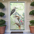Australia Gumtree And Kookaburra Door Cover Aboriginal Art - Watercolor Style - Aussie Hoodie