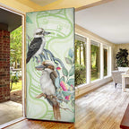 Australia Gumtree And Kookaburra Door Cover Aboriginal Art - Watercolor Style - Aussie Hoodie