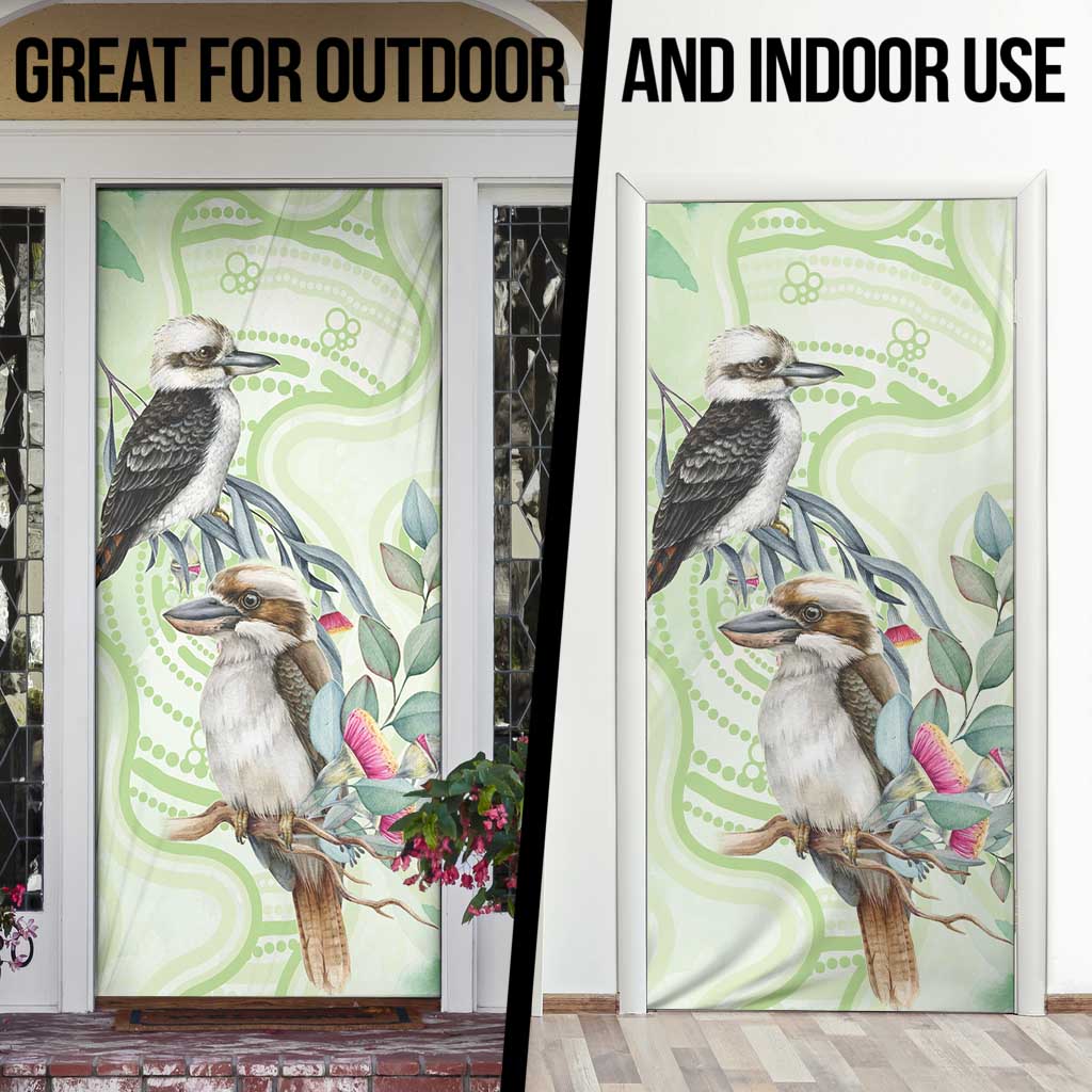 Australia Gumtree And Kookaburra Door Cover Aboriginal Art - Watercolor Style - Aussie Hoodie