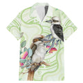 Australia Gumtree And Kookaburra Family Matching Mermaid Dress and Hawaiian Shirt Aboriginal Art - Watercolor Style