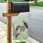 Australia Gumtree And Kookaburra Garden Flag Aboriginal Art - Watercolor Style