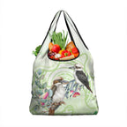 Australia Gumtree And Kookaburra Grocery Bag Aboriginal Art - Watercolor Style