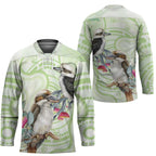 Australia Gumtree And Kookaburra Hockey Jersey Aboriginal Art - Watercolor Style - Aussie Hoodie