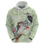 Australia Gumtree And Kookaburra Hoodie Aboriginal Art - Watercolor Style