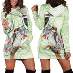 Australia Gumtree And Kookaburra Hoodie Dress Aboriginal Art - Watercolor Style