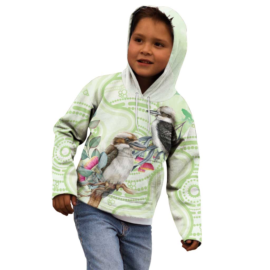 Australia Gumtree And Kookaburra Kid Hoodie Aboriginal Art - Watercolor Style