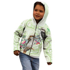 Australia Gumtree And Kookaburra Kid Hoodie Aboriginal Art - Watercolor Style