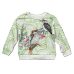 Australia Gumtree And Kookaburra Kid Ugly Christmas Sweater Aboriginal Art - Watercolor Style