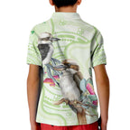 Australia Gumtree And Kookaburra Kid Polo Shirt Aboriginal Art - Watercolor Style
