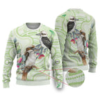Australia Gumtree And Kookaburra Ugly Christmas Sweater Aboriginal Art - Watercolor Style