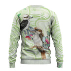Australia Gumtree And Kookaburra Ugly Christmas Sweater Aboriginal Art - Watercolor Style