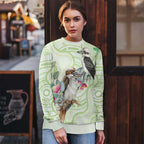 Australia Gumtree And Kookaburra Ugly Christmas Sweater Aboriginal Art - Watercolor Style