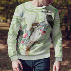 Australia Gumtree And Kookaburra Ugly Christmas Sweater Aboriginal Art - Watercolor Style