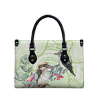 Australia Gumtree And Kookaburra Leather Bag Aboriginal Art - Watercolor Style - Aussie Hoodie