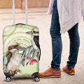 Australia Gumtree And Kookaburra Luggage Cover Aboriginal Art - Watercolor Style
