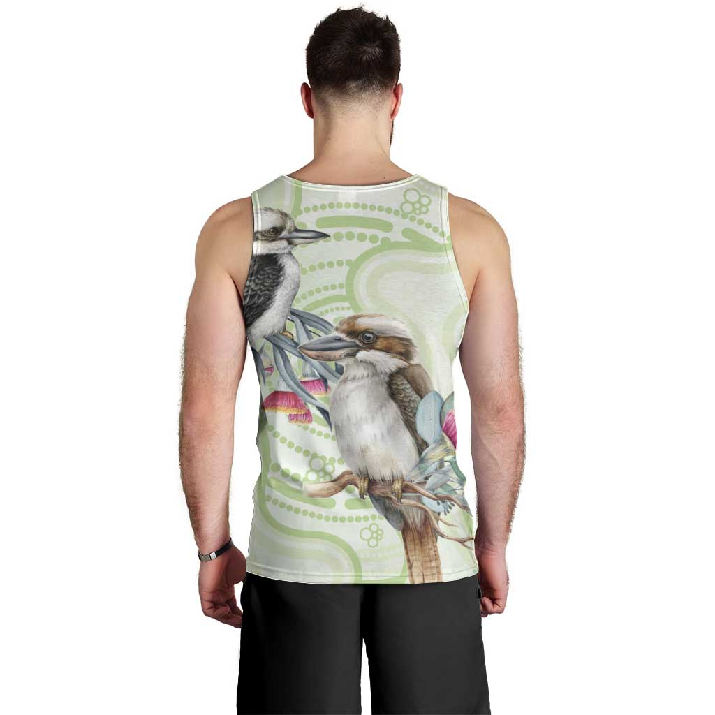 Australia Gumtree And Kookaburra Men Tank Top Aboriginal Art - Watercolor Style