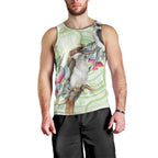 Australia Gumtree And Kookaburra Men Tank Top Aboriginal Art - Watercolor Style