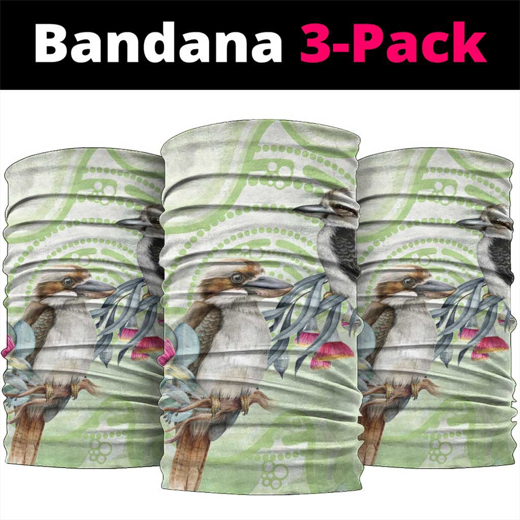 Australia Gumtree And Kookaburra Neck Gaiter Aboriginal Art - Watercolor Style - Aussie Hoodie
