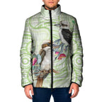 Australia Gumtree And Kookaburra Padded Jacket Aboriginal Art - Watercolor Style - Aussie Hoodie