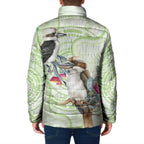 Australia Gumtree And Kookaburra Padded Jacket Aboriginal Art - Watercolor Style - Aussie Hoodie