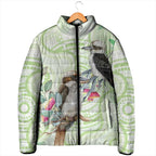 Australia Gumtree And Kookaburra Padded Jacket Aboriginal Art - Watercolor Style - Aussie Hoodie