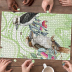 Australia Gumtree And Kookaburra Puzzle Aboriginal Art - Watercolor Style - Aussie Hoodie