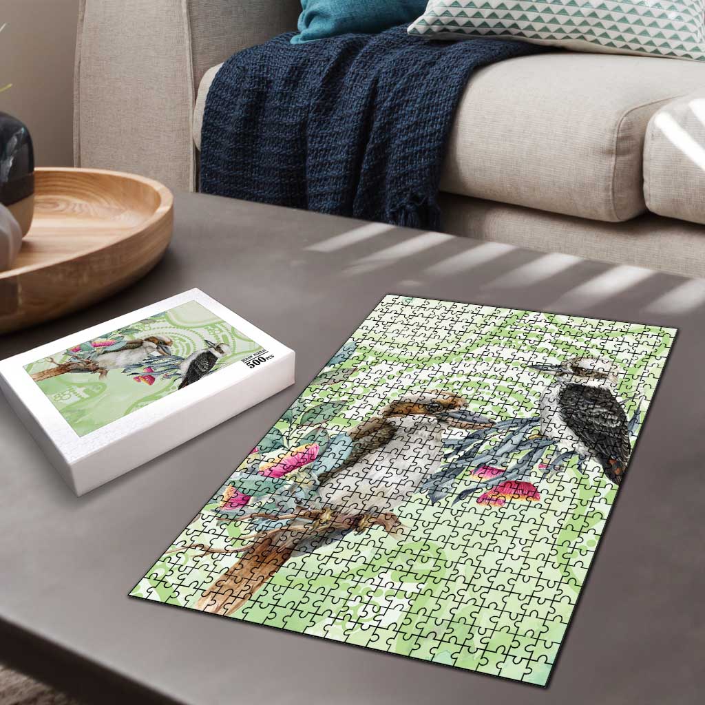 Australia Gumtree And Kookaburra Puzzle Aboriginal Art - Watercolor Style - Aussie Hoodie