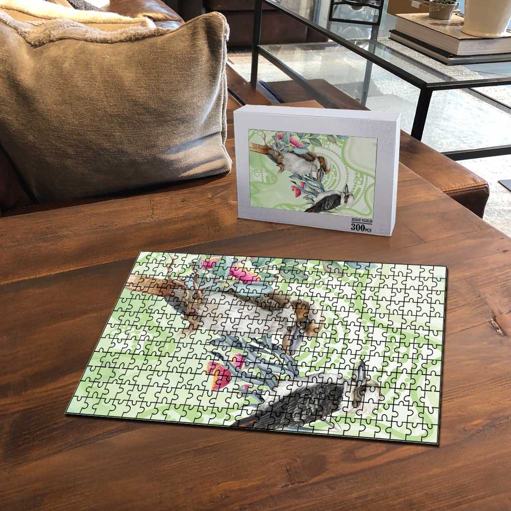 Australia Gumtree And Kookaburra Puzzle Aboriginal Art - Watercolor Style - Aussie Hoodie