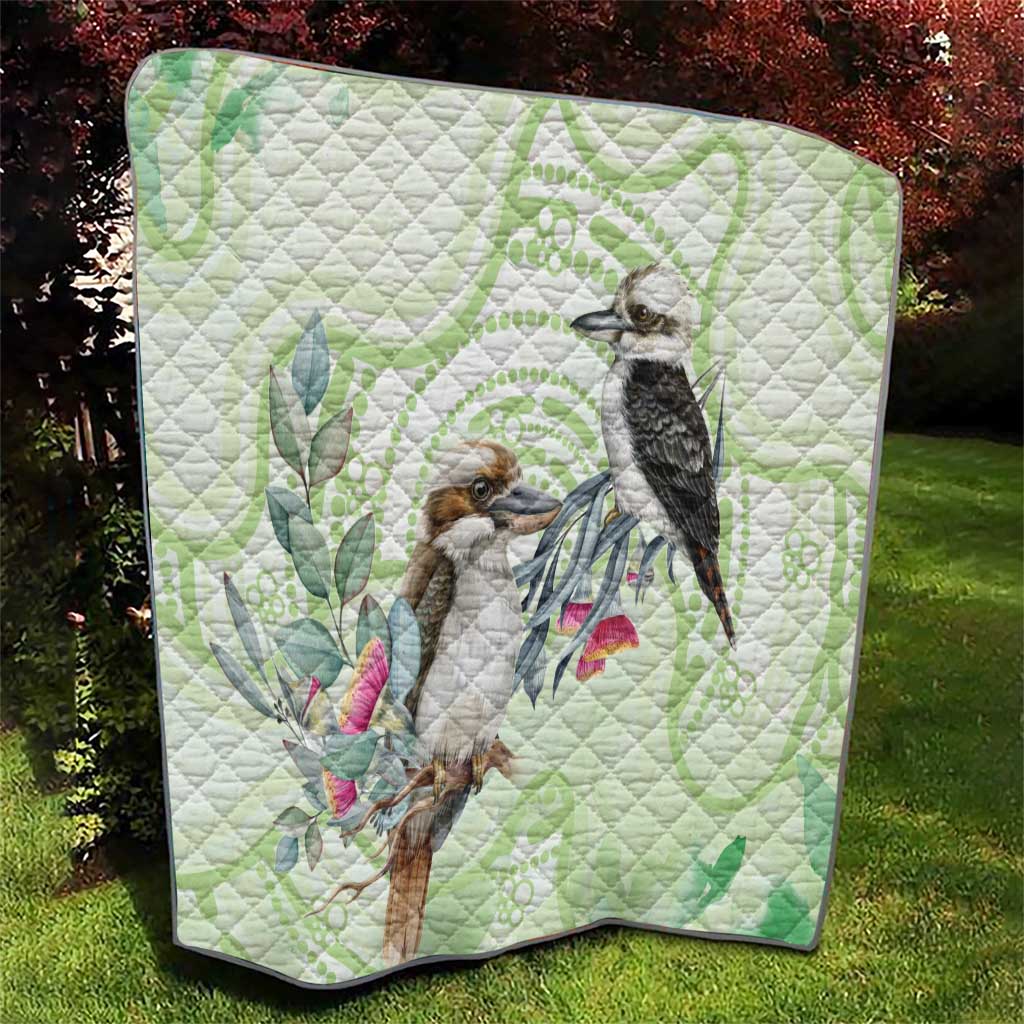 Australia Gumtree And Kookaburra Quilt Aboriginal Art - Watercolor Style