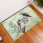 Australia Gumtree And Kookaburra Rubber Doormat Aboriginal Art - Watercolor Style