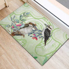 Australia Gumtree And Kookaburra Rubber Doormat Aboriginal Art - Watercolor Style