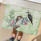 Australia Gumtree And Kookaburra Rubber Doormat Aboriginal Art - Watercolor Style