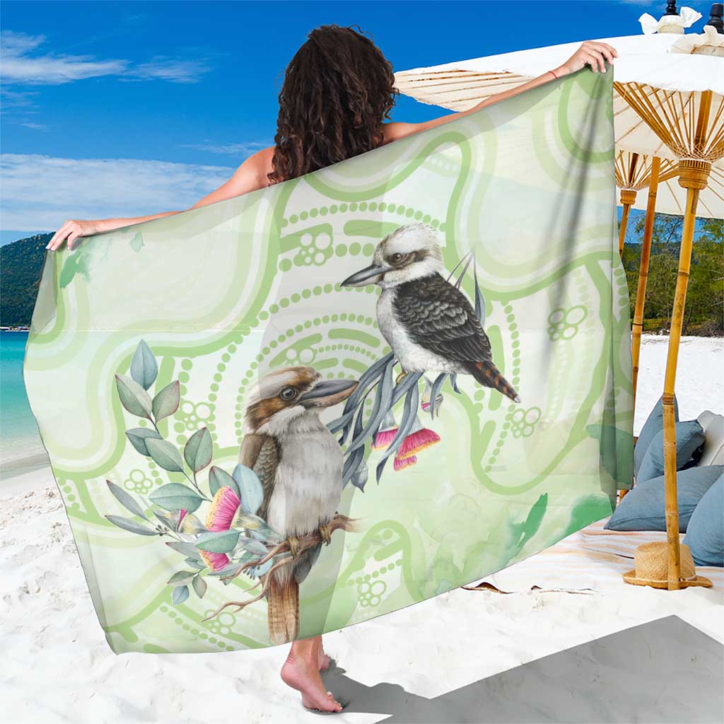 Australia Gumtree And Kookaburra Sarong Aboriginal Art - Watercolor Style