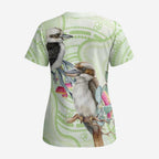 Australia Gumtree And Kookaburra Scrub Top Aboriginal Art - Watercolor Style - Aussie Hoodie