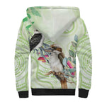 Australia Gumtree And Kookaburra Sherpa Hoodie Aboriginal Art - Watercolor Style