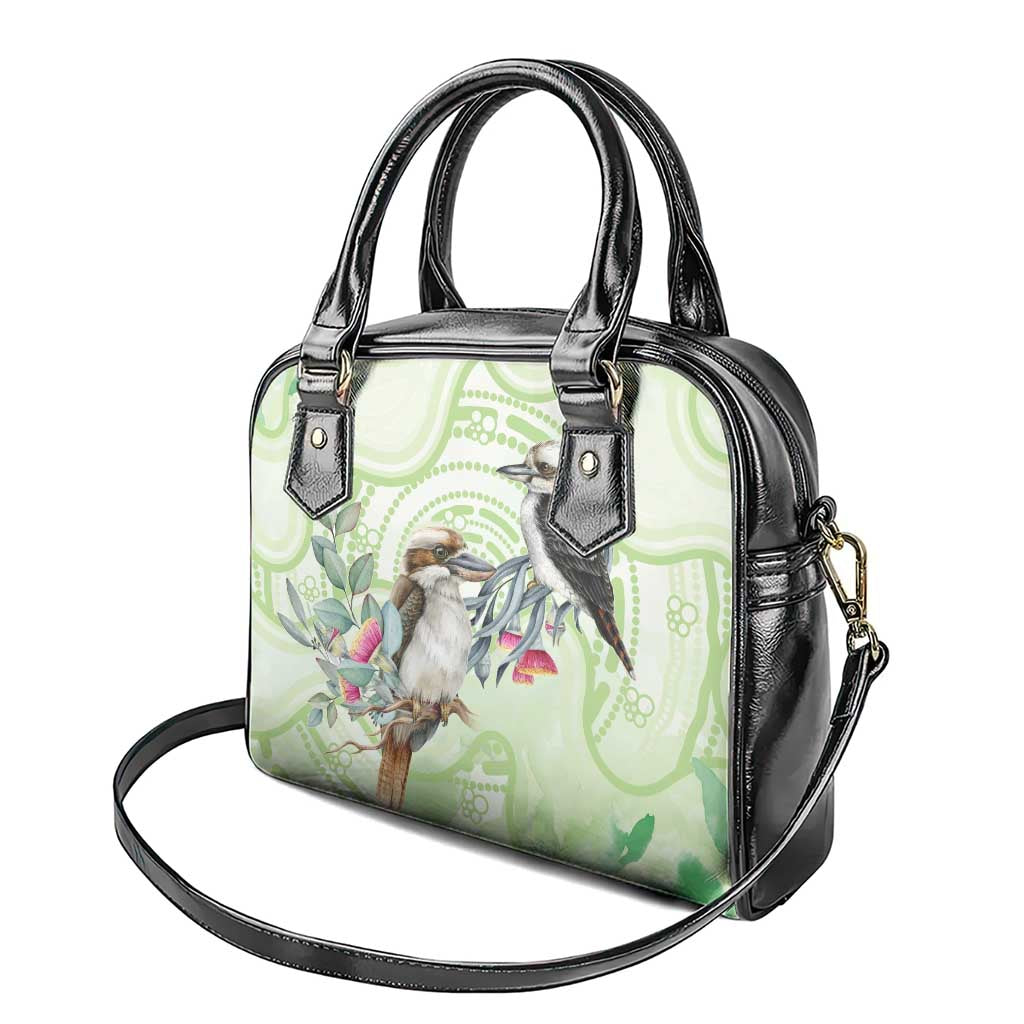 Australia Gumtree And Kookaburra Shoulder Handbag Aboriginal Art - Watercolor Style