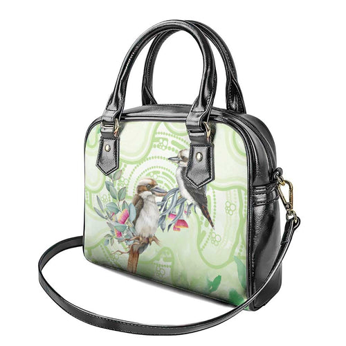 Australia Gumtree And Kookaburra Shoulder Handbag Aboriginal Art - Watercolor Style