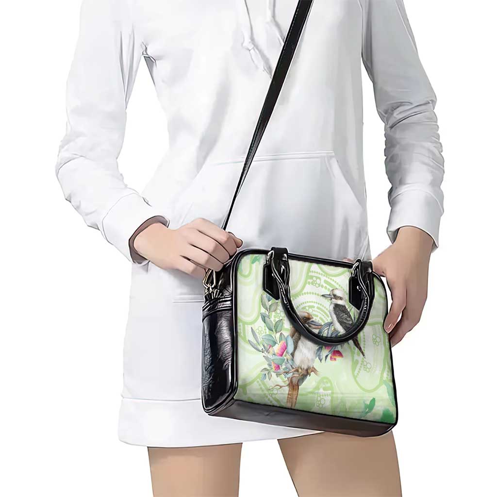 Australia Gumtree And Kookaburra Shoulder Handbag Aboriginal Art - Watercolor Style