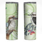 Australia Gumtree And Kookaburra Skinny Tumbler Aboriginal Art - Watercolor Style