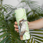 Australia Gumtree And Kookaburra Skinny Tumbler Aboriginal Art - Watercolor Style