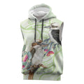 Australia Gumtree And Kookaburra Sleeveless Hoodie Aboriginal Art - Watercolor Style - Aussie Hoodie