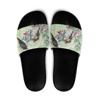 Australia Gumtree And Kookaburra Slide Sandals Aboriginal Art - Watercolor Style - Aussie Hoodie
