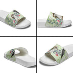Australia Gumtree And Kookaburra Slide Sandals Aboriginal Art - Watercolor Style - Aussie Hoodie